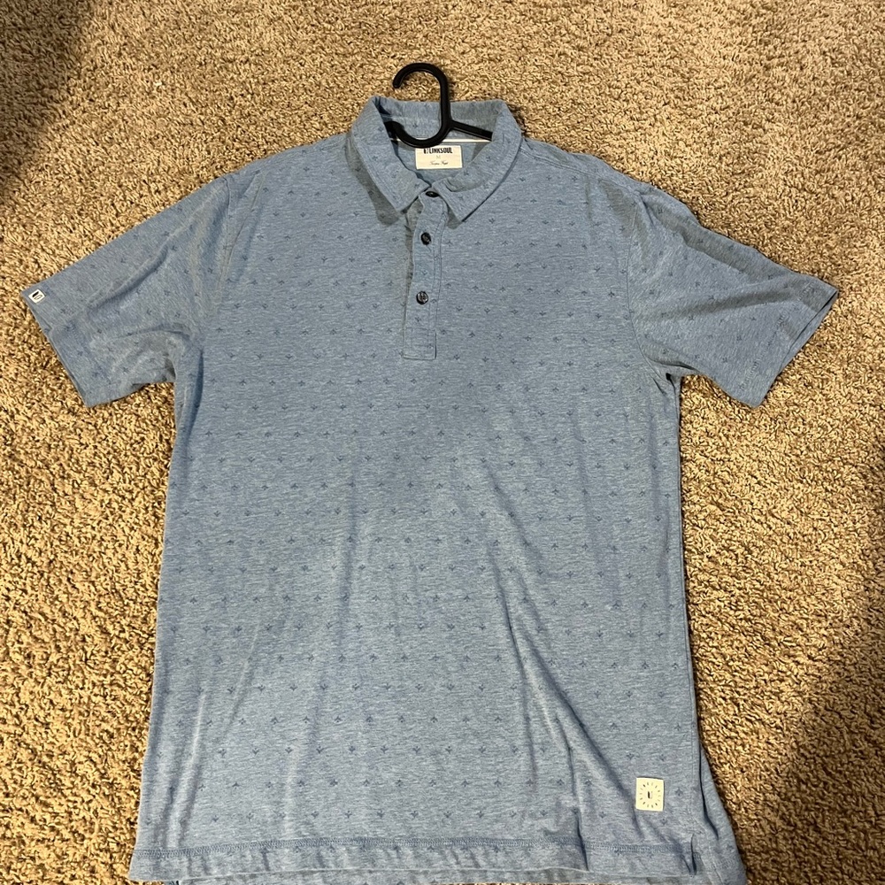 Linksoul Heathered Blue Polo Shirt